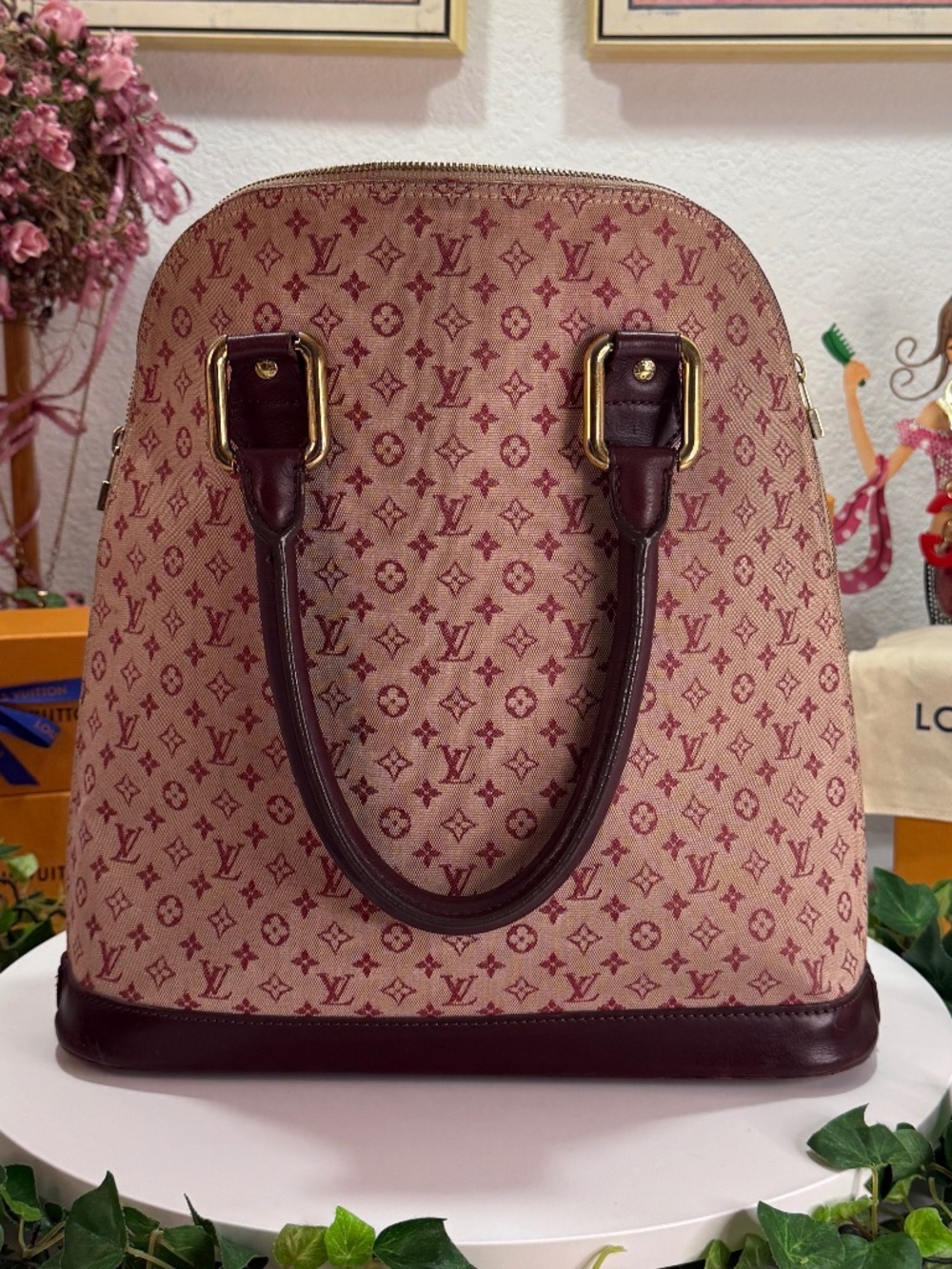 LOUIS VUITTON PINK DENIM ALMA TOTE! - Picture 5 of 17